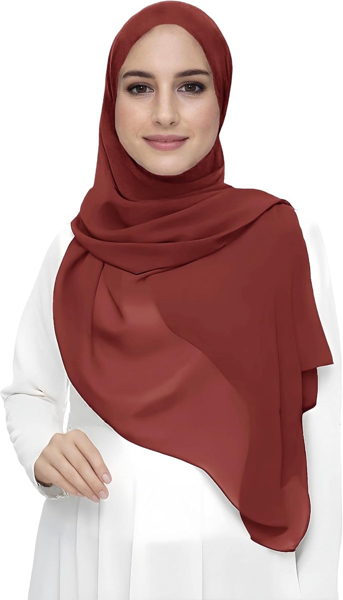 Chiffon Hijab Hoofd Sjaal Wrap Voor Moslim Vrouwen Lichtgewicht