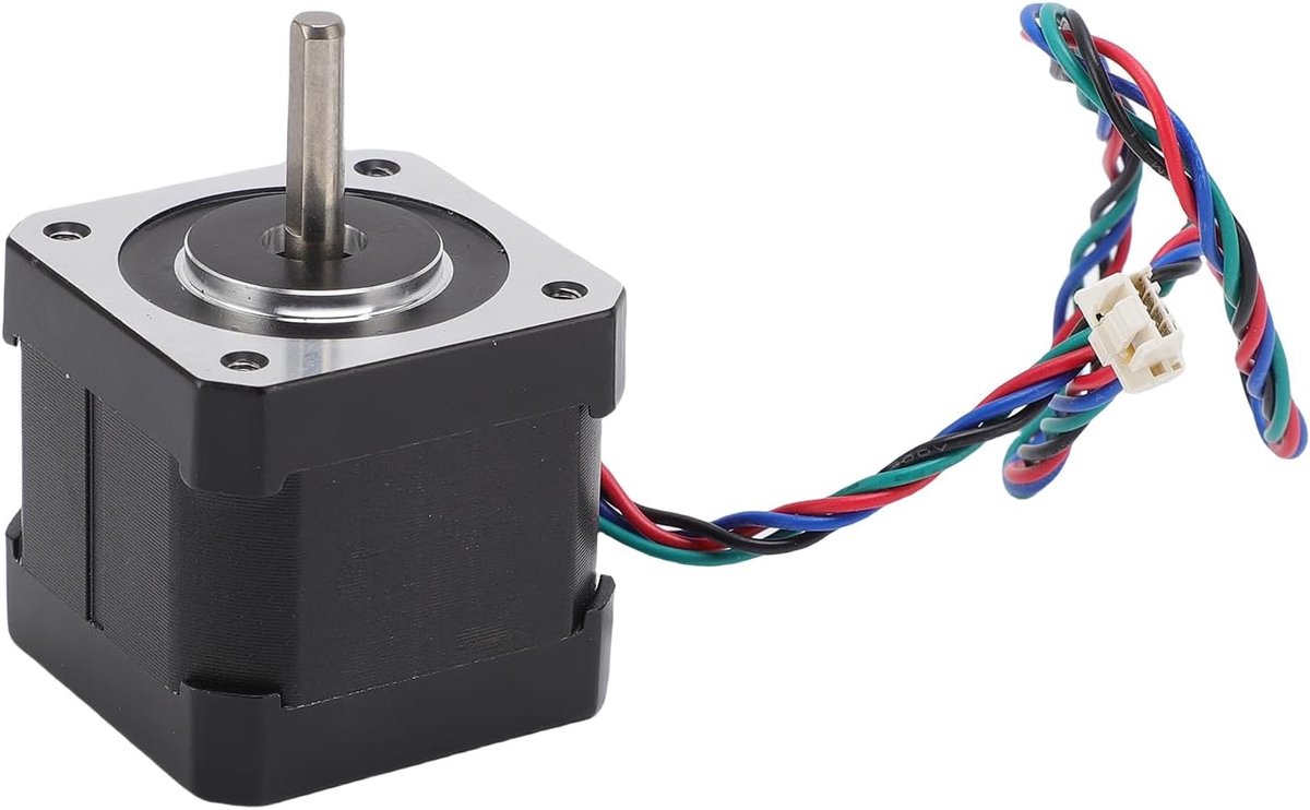 3D -printer X Assen Stappenmotor, NEMA17 17HTNC4204Z 0.9 Graden 40 Mm 0,35n.m 1.68a Stappermotor met 350 Mm Kabel, Legeringsstaalmateriaal, Vervanging voor Oude Motoren