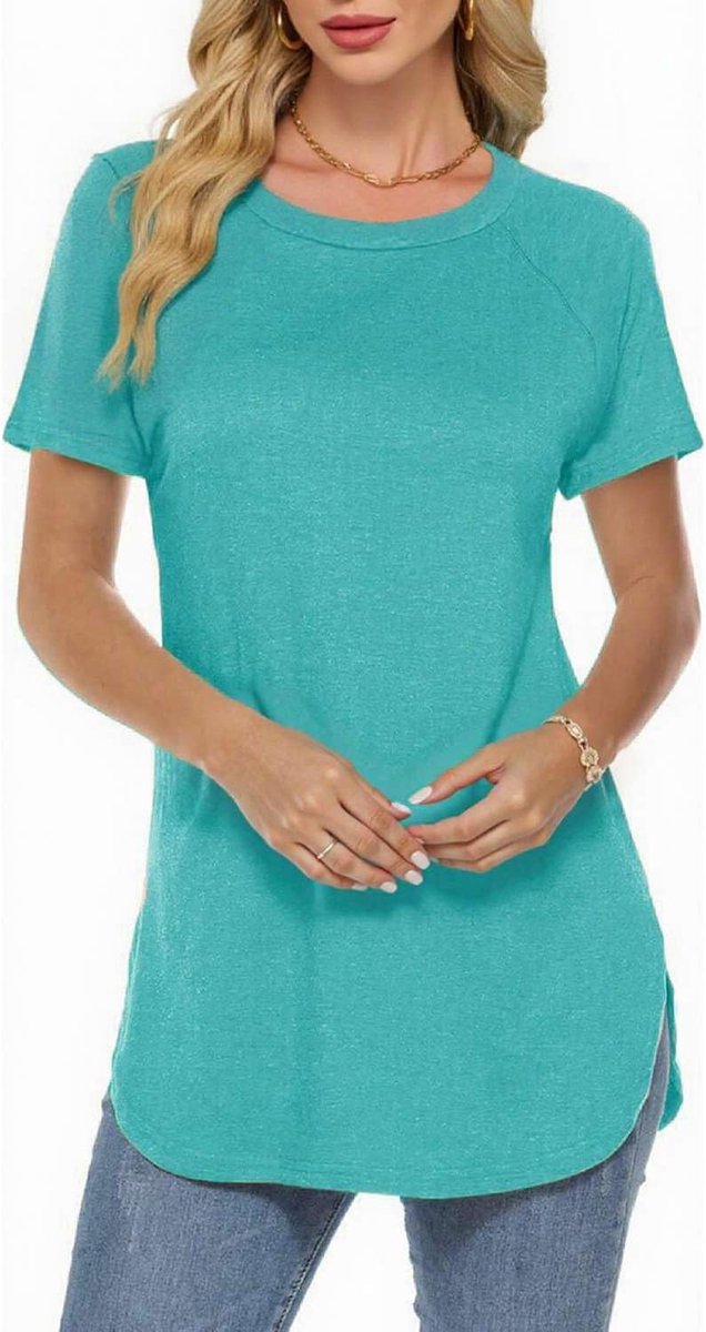 Dames longshirt lange mouwen elegant bovenstuk paardenbloem katoenen shirt casual tops tuniek