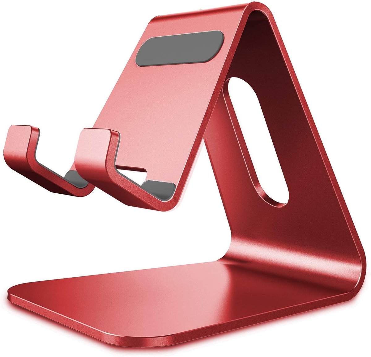 Telefoonstandaard, cradle, houder, aluminium desktopstandaard, compatibel met schakelaars, alle smartphones, iPhone 16 15 Mini, 12 Pro Max 11 Pro Xs Max Xr