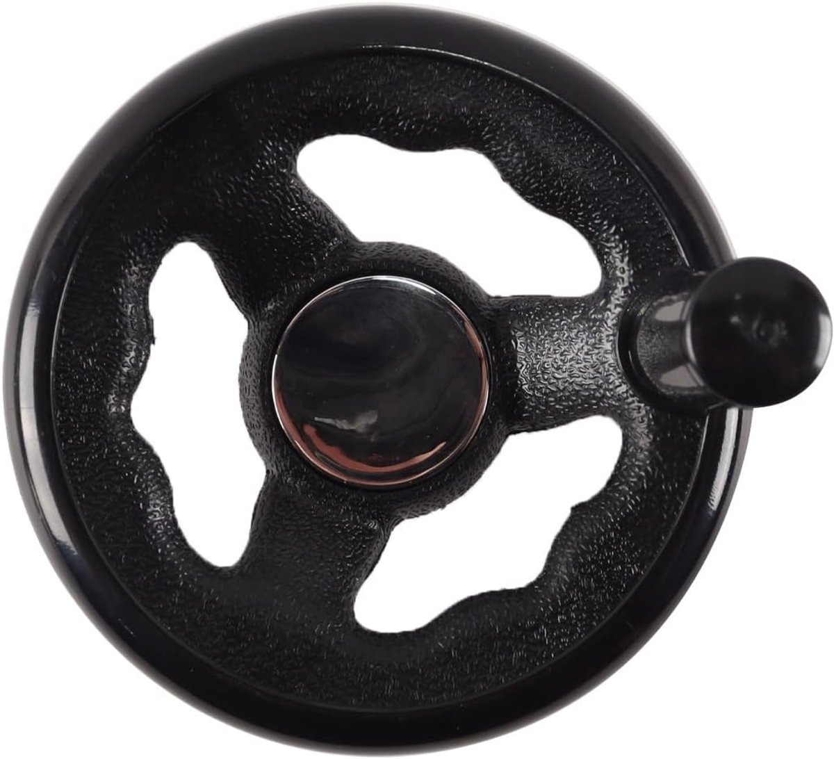 12 cm lang, 100 mm diameter zwart rond handwiel met draaibare handgreep voor draaibankfreesmachines