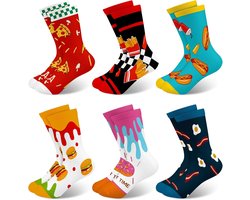 Sokken voor meisjes, kinderen, betoverend, cartoonvoering, hamburger, donuts, korte sokken, crew, cadeau, comfort en ademend vermogen in 3-14 jaar, maten 25-38