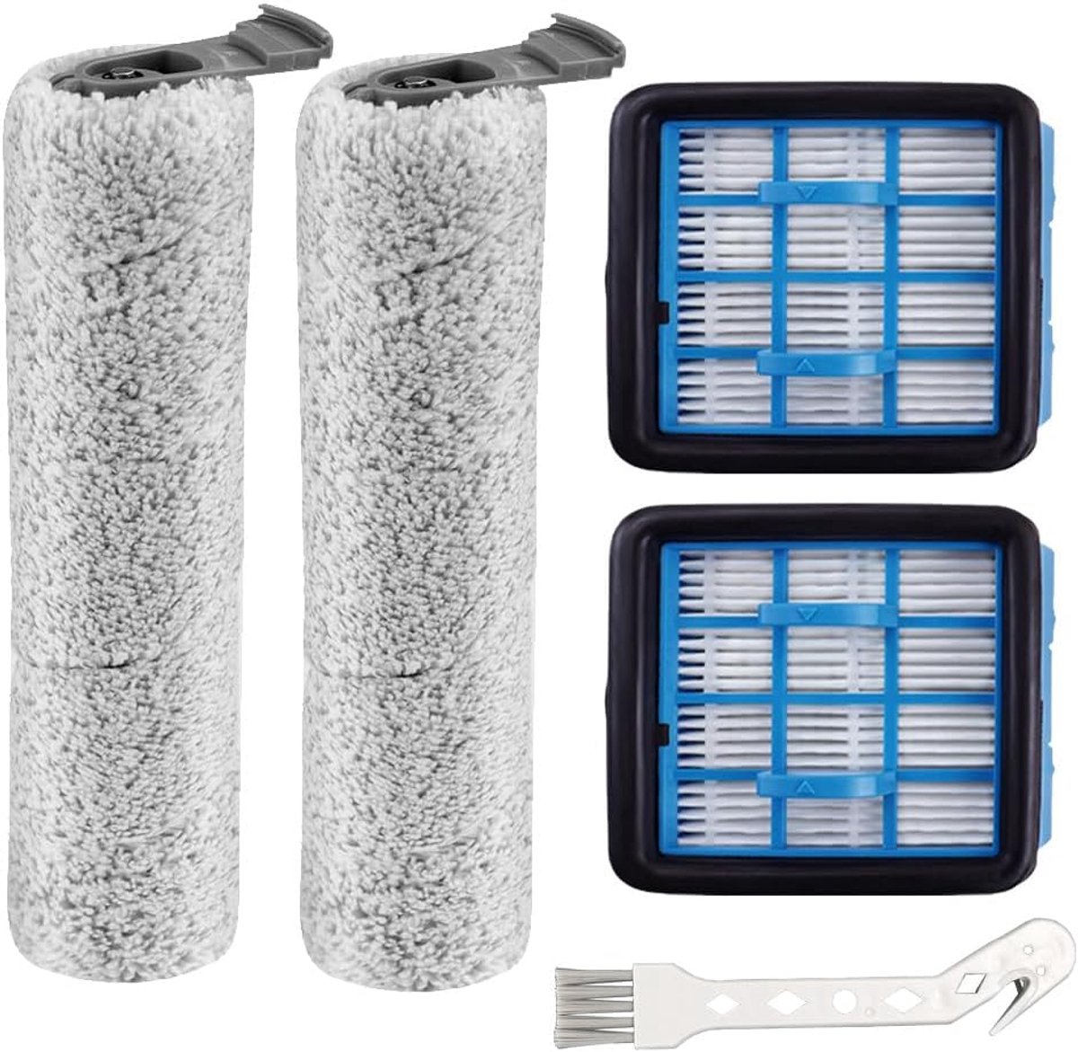 Reserveonderdelen, accessoires voor BISSELL CrossWave OmniForce 3912N & OmniFind draadloze nat- en droogstofzuiger, 2 rolborstels, 2 filters