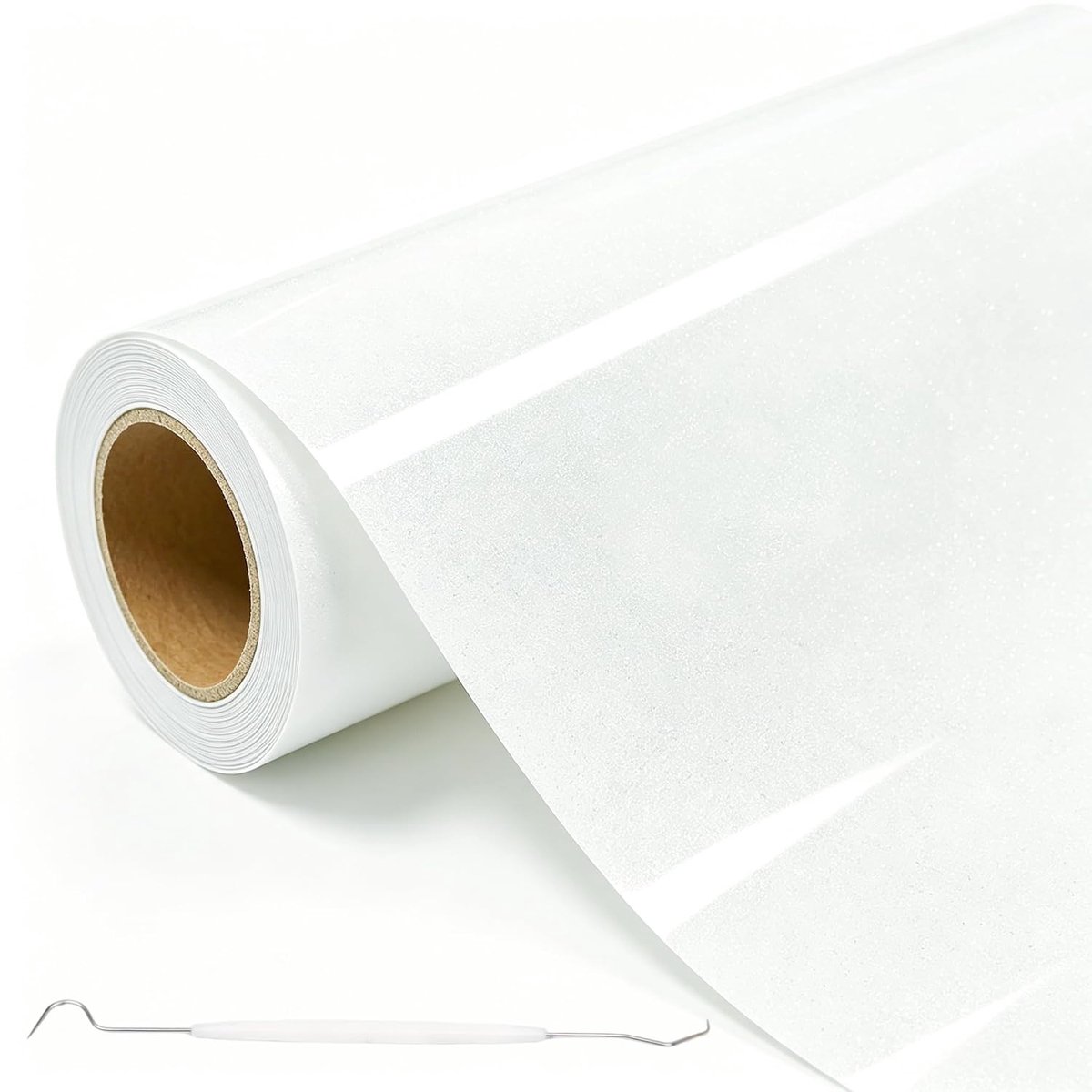 Iron On Heat Transfer Vinyl Paper 30×200 cm,Plotterfolie Textiel Transferfolie Plotter Flexibele Folie,Gemakkelijk Snijden voor Cricut,T-shirt,Stoffen (Wit)