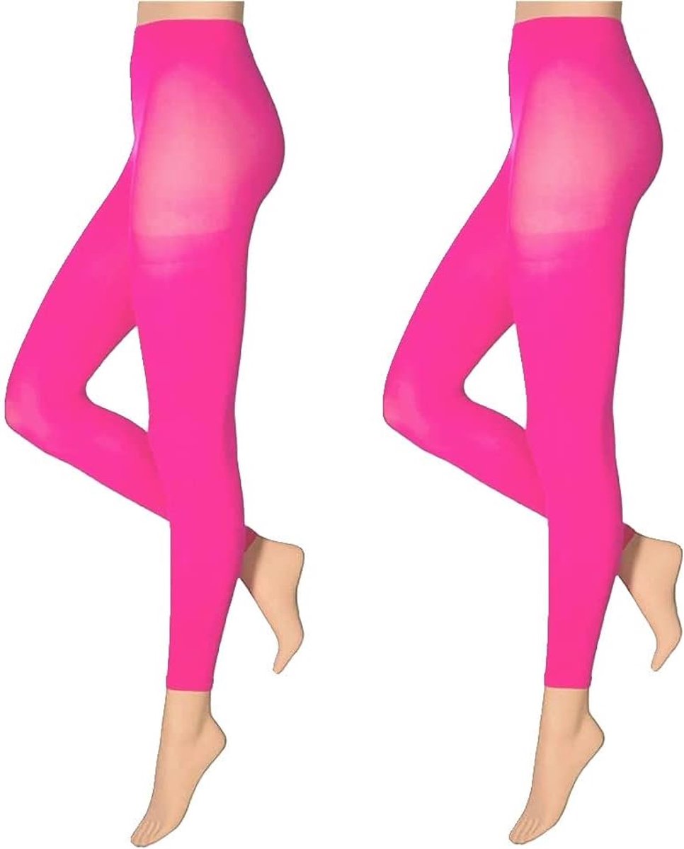 Krautwear Leggins voor dames en meisjes, 60 denier, carnaval, yoga, zwart, rood, blauw, wit, rood, neon, roze, groen, geel