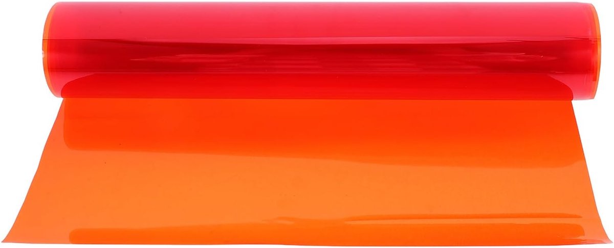 Raamfolie, 40 x 300 cm, oranje, zelfklevend, lichtfilterfolie voor led, kerstverlichting en landschapsverlichting, kleurcorrectiefolie voor raamdecoratie en