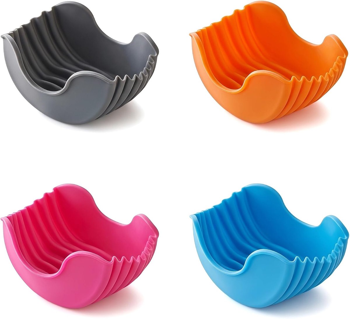 4 stuks hamburgerhouders van siliconen, intrekbare hamburgerhouder, multifunctionele herbruikbare hamburgerhouder voor eten, outdoor, hotdoghouder voor burgerliefhebbers, volwassenen en