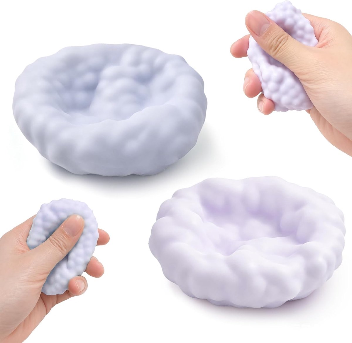 2 stuks knijpbal, druivenstressbal, zacht, anti-stress ballen