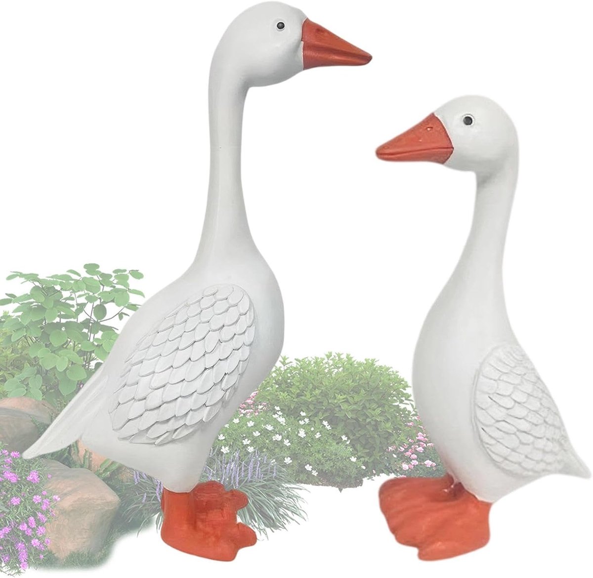 Gans Set Van 2 Stuks Buiten Dieren Figuurtjes Beeldjes