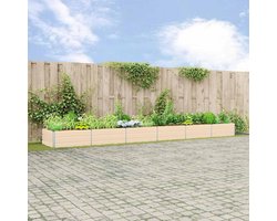 Gegalvaniseerd, ivoor, 195 x 100 x 45 cm, grote bloembak voor terras, tuin, buiten, met industriële look, eenvoudige montage, duurzaam, weerbestendig