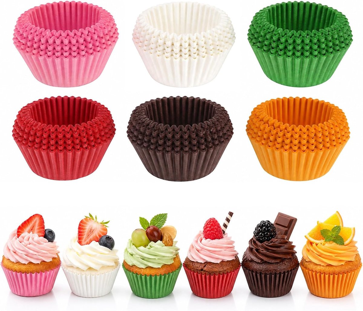 600 stuks papieren muffinvormpjes, mini-muffins, papieren vormpjes
