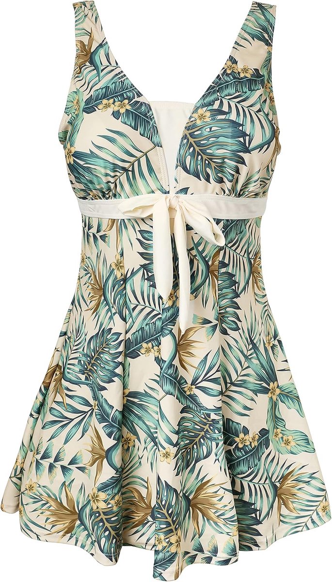 Badpak voor dames, uit 1 stuk, buikcontrole, figuurvormend, grote maat, push-up, gevoerd, elegant