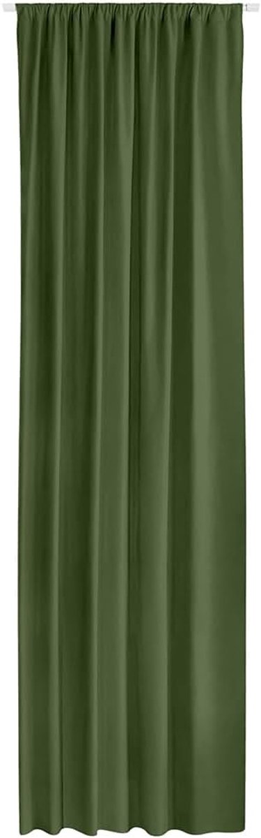 Set van 2, groen, 140 x 270 cm, plooiband, ondoorzichtig, thermogordijn voor slaapkamer, 2 gordijnen