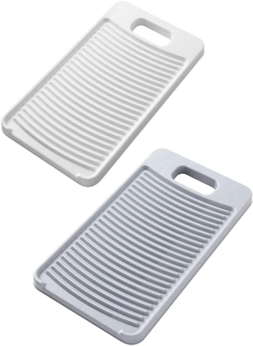 2 Stuks Verstevigde Wasbord Plastic Handwasbord voor Huishoudelijk Gebruik Antislip Design Praktische Wasoplossing Geschikt voor Kleding