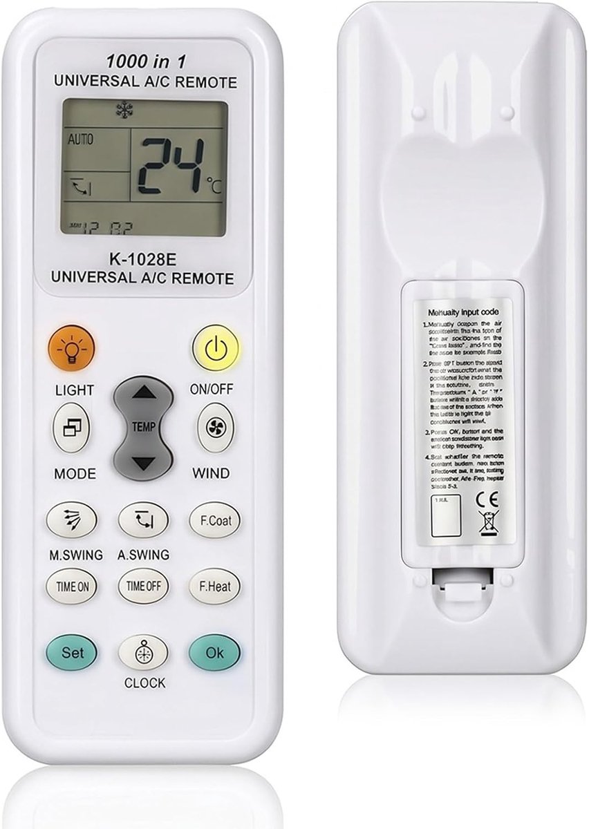 Afstandsbediening Clim K-1028E, 1000 in 1 met lcd-display, voor LG, Gree, Midea, Toshiba, Haier, Daikin, universele Clim-afstandsbediening
