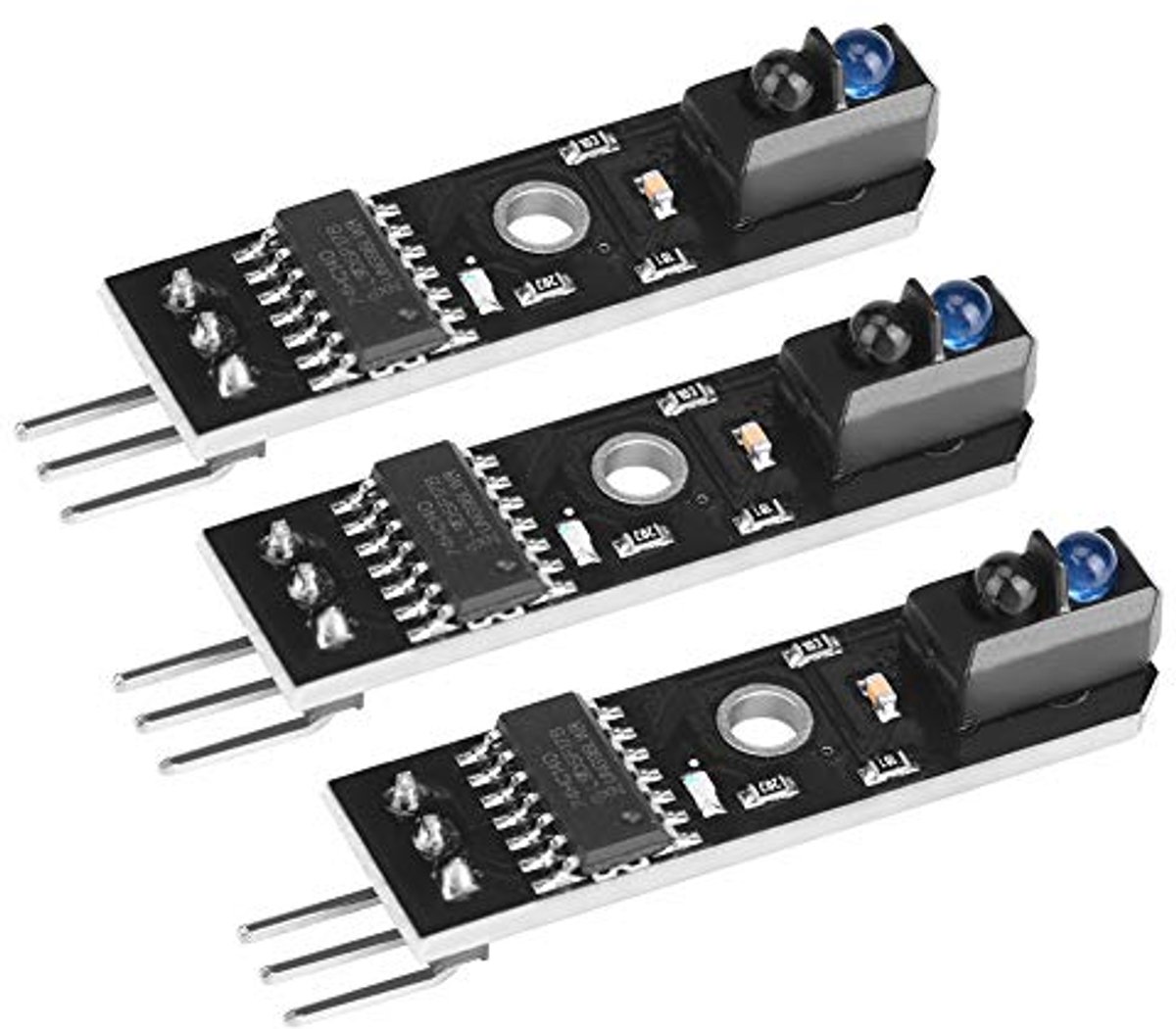 Infrarood Volgmodule 3 Stuks 1 Kanaal 1mm-25mm - TCRT5000 - Infrarood Reflectie Sensor - Slimme Auto Lijn Detectie
