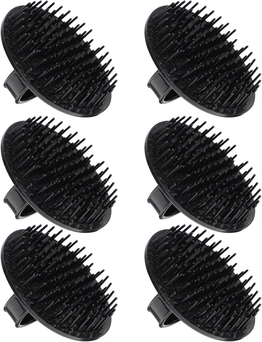6 stuks shampoo-borstel shampoo hoofdhuidmassageapparaat peelingborstel voor het lichaam haar massage borstel borstel wasverzamelaar borstel haar hoofdhuidborstel massage haarborstel