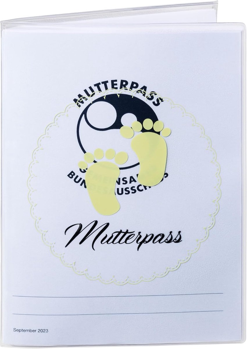 Moederpaspoorthoes, babyvoeten, DE Mutterpass, Klassiek