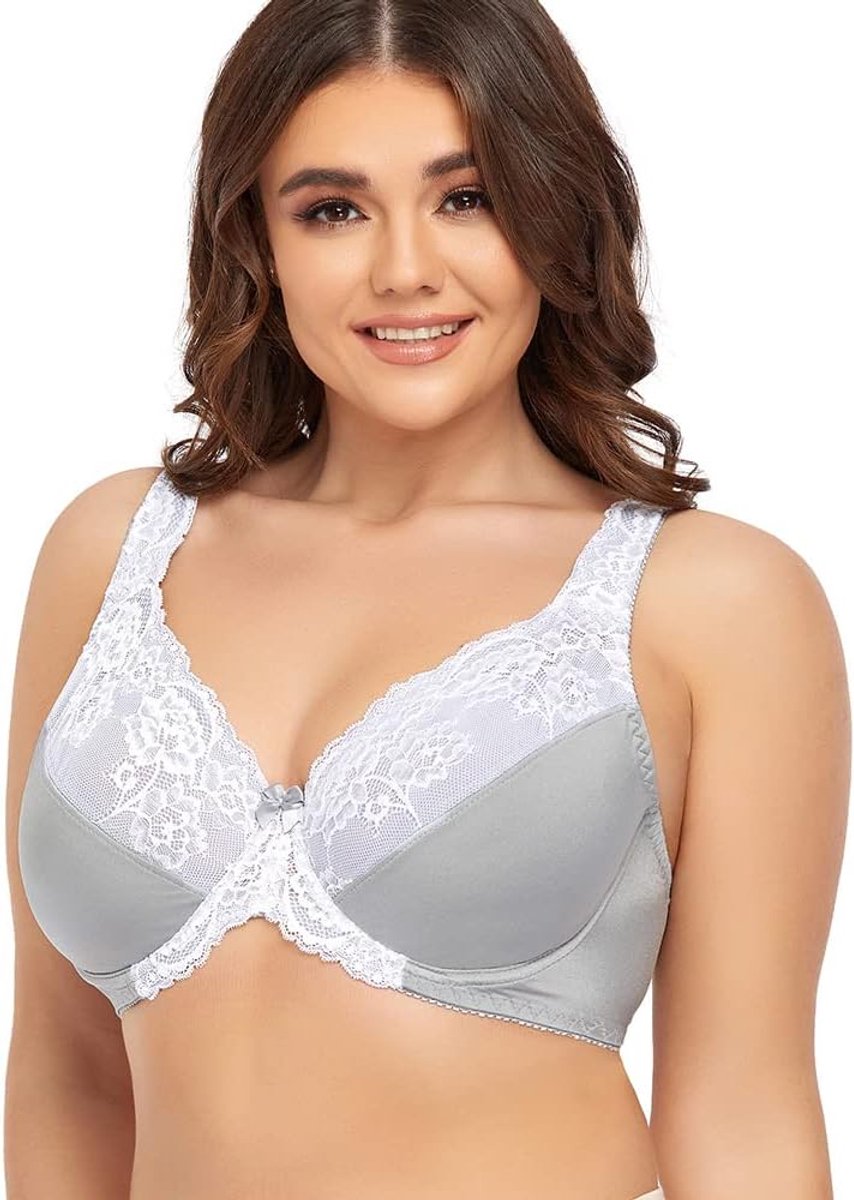 UK Dames Super Plus Size Volledige Dekking BH Niet Gewatteerde Onderdraad Minimizer BH's