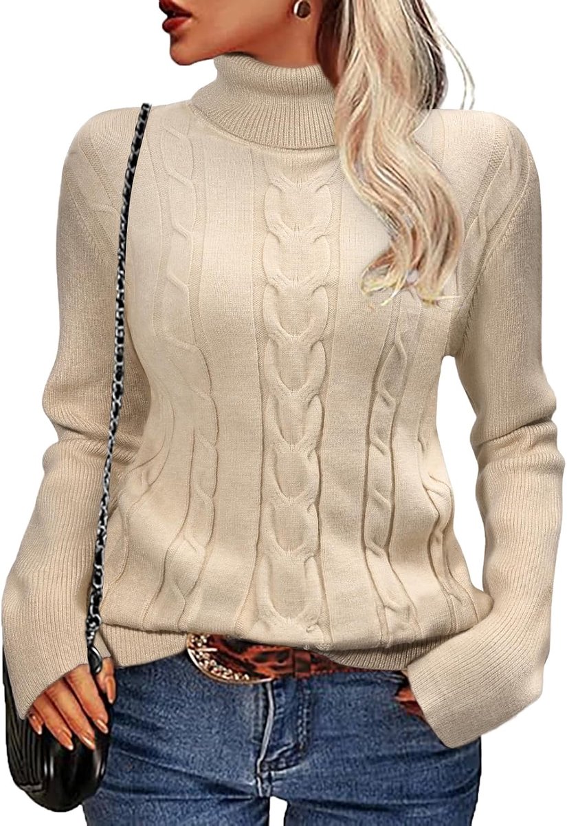 Trui voor dames, geribbelde coltrui, lange mouwen, casual jumper, turtleneck gebreide trui, elegant, stretch, warm, geribbeld, tuniek, bovenstuk, zijsplit, sweater, tops winter herfst