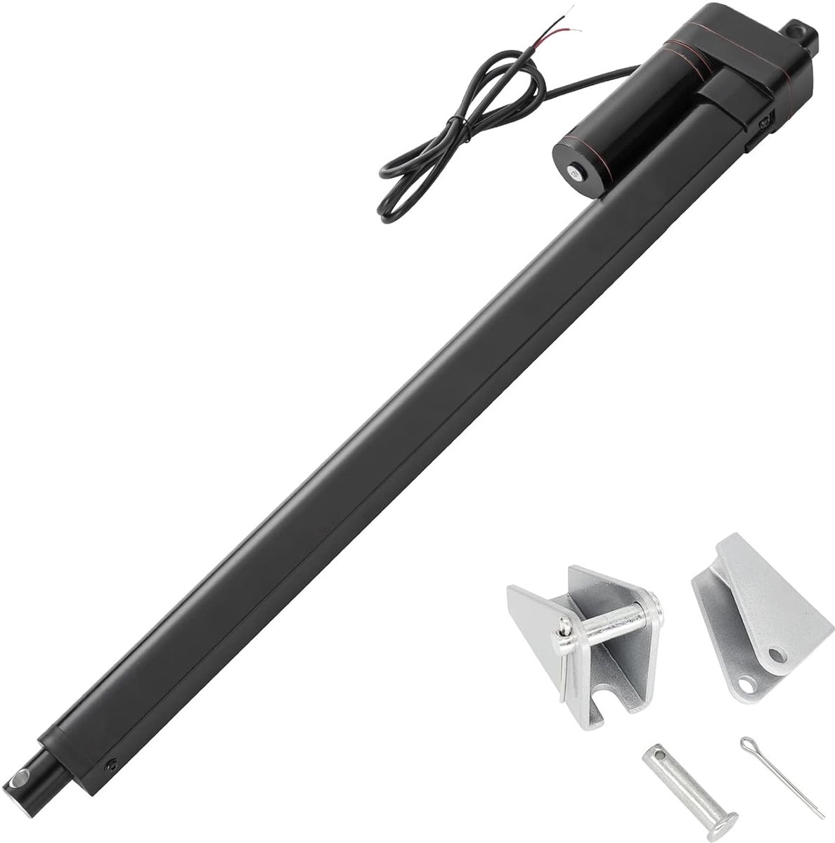 500 mm, slag 1500 N, IP65 waterdicht, lineaire aandrijving, 12 V, lineaire actuator, 10 mm/s, met montagebeugels voor liftcoop-deur, kast, raamopener, deuropener, thuisautomatisering