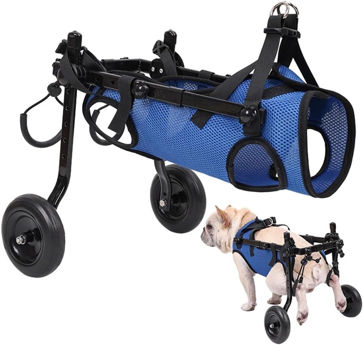 rolstoel voor honden, hond lib been gehandicapte huisdier kat hond mobiliteit aid trolley benen revalidatie licht huisdier walk tools, XS