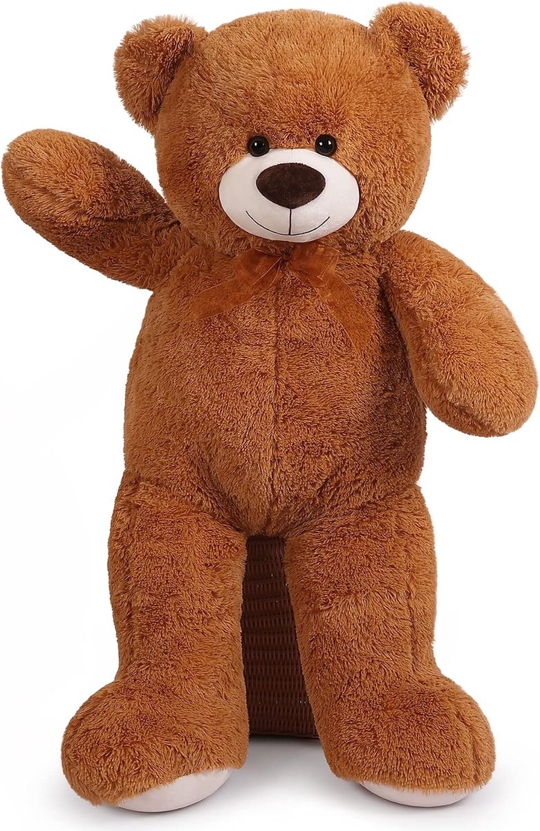 beer Giant Teddy XL teddybeer groot 110 cm pluche speelgoed cadeau voor verjaardag Kerstmis Valentijnsdag donkerbruin