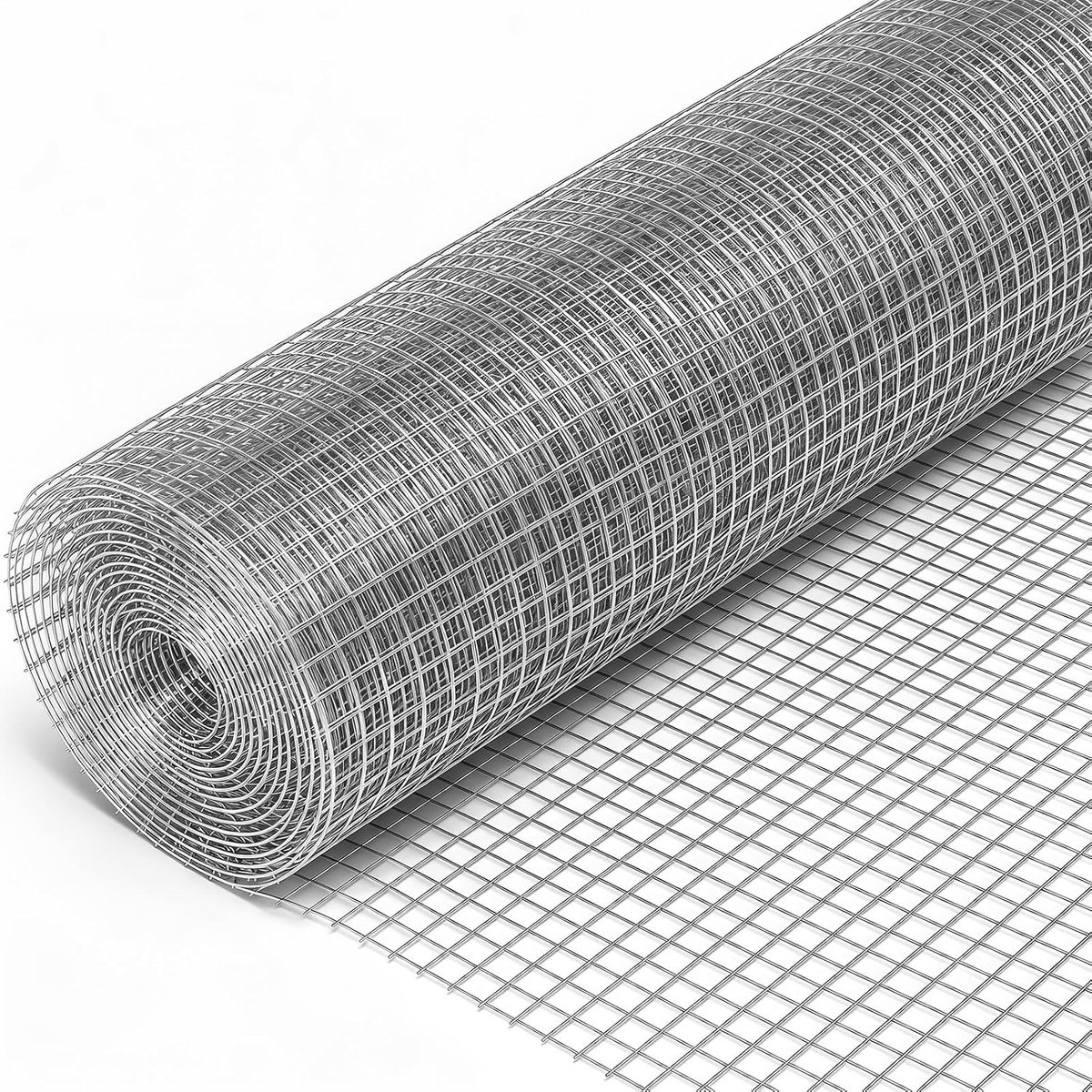 Fijnmazig, 100 cm x 5 m, woelmuizengaas voor verhoogd bloembed, maaswijdte 6 mm, draadgaas als konijnengaas, volièregaas, kippengaas