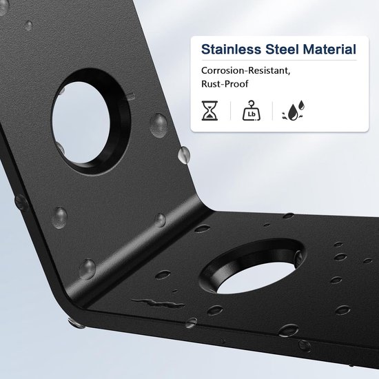 20 stuks 40 x 40 mm, hoekverbindingen, metalen hoekverbindingen, hoek van 90 graden, met 85 stuks schroeven, roestvrijstalen metalen hoekklemmen, L-klemmen, voor het versterken van houten — afbeelding 2