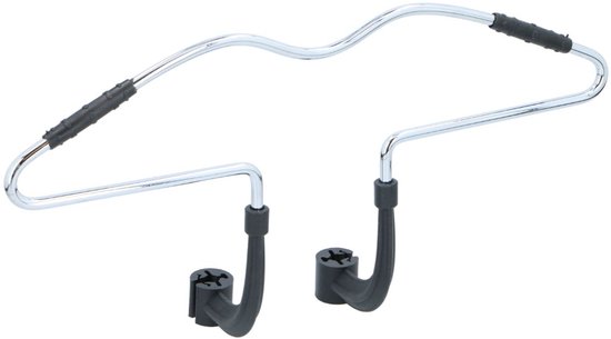 Dunlop Auto Kledinghanger voor Hoofdsteun - Auto Hanger Hoofdsteun Auto - Kledinghanger van Chroom - Makkelijk en Snel te Bevestigen - 42,5 x 3 x 14,3 CM - Chroom - Zilver
