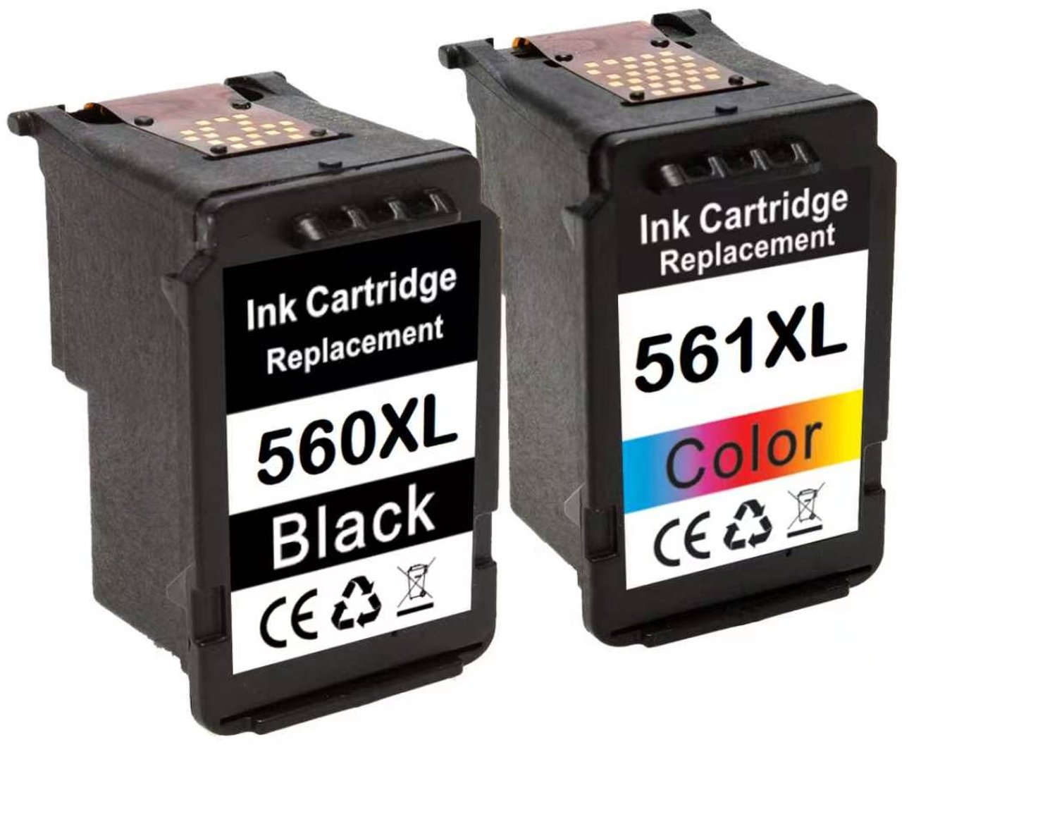 KATRIZ® huismerk inkt voor Canon PG-560XL Zwart &CL-561XL Kleur|Geschikt voor Canon PIXMA TS5350/TS5350a /TS5350i/ TS5351/ TS5351a /TS5351i /TS5352 /TS5352a/TS5353 /TS5353a /TS5355a /TS7450a /TS7450i /TS7451/TS7451a/TS7451i