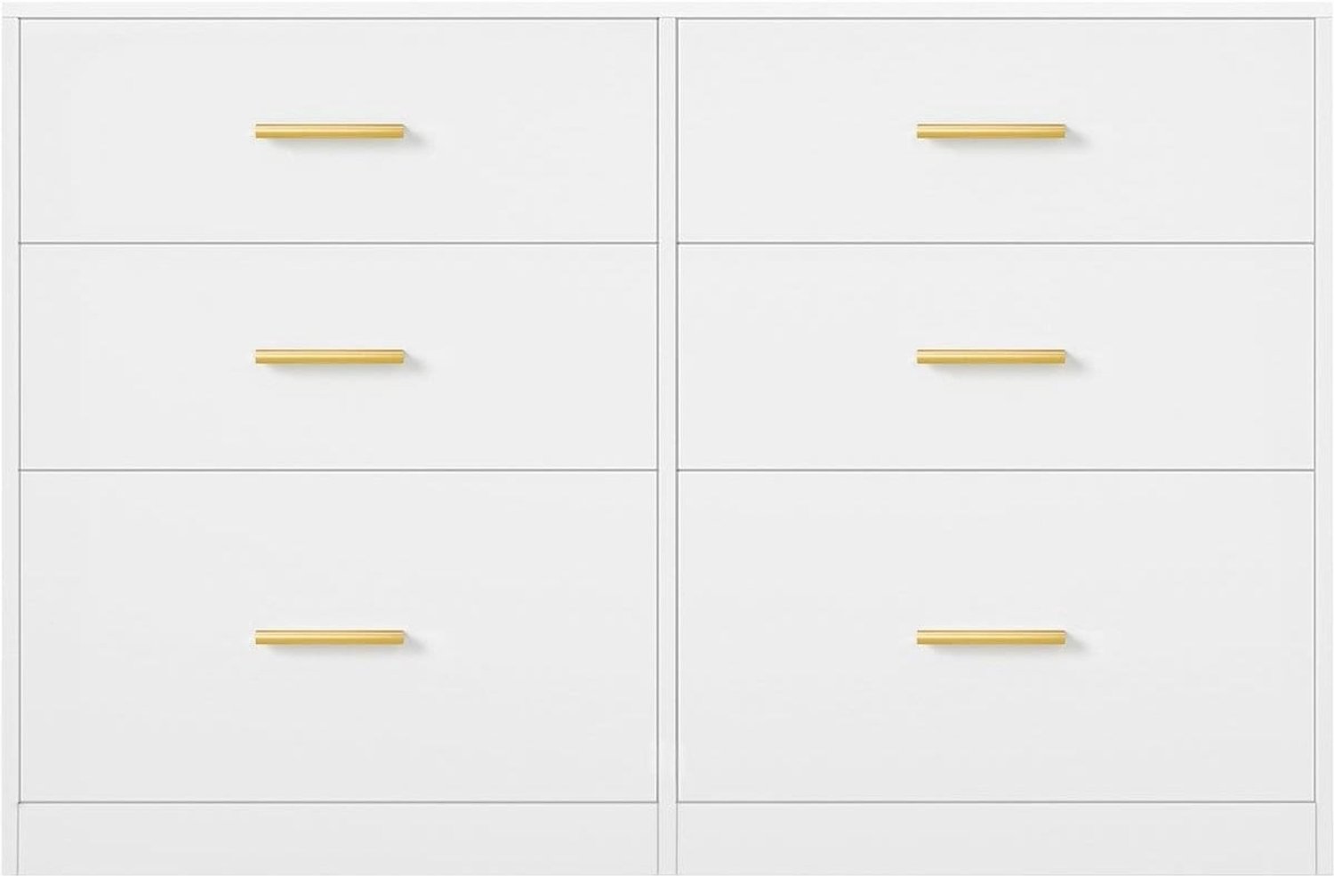 Klarven Ladekast Wit - Kast - Kastje - Chest Of Drawers - 6 Lades - Zonder Deuren - Inclusief Kantelbeveiliging - 119x40x78 cm