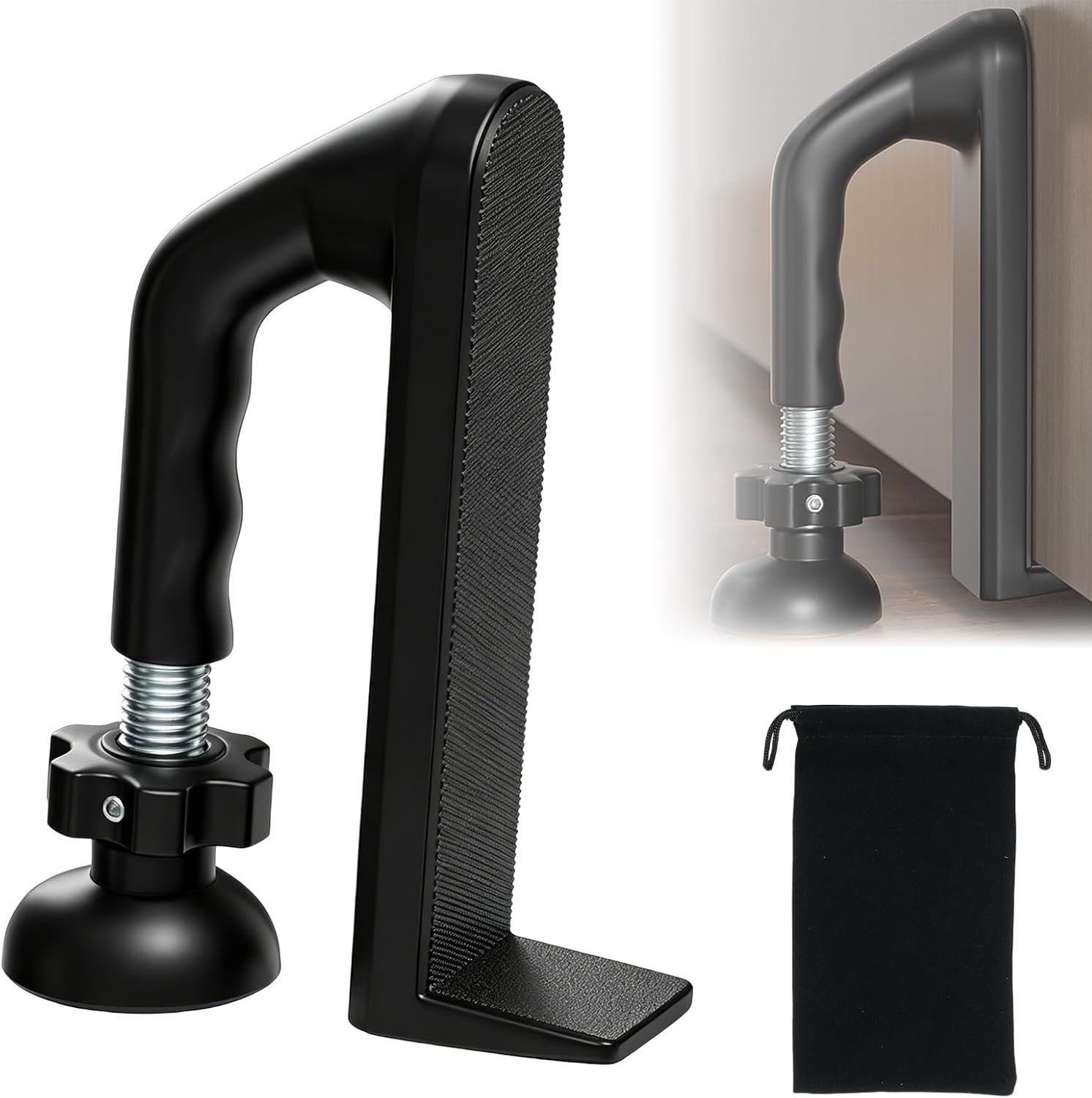 Draagbare Deurslot 12×9.5cm - Aluminium Legering - Verstelbaar - Ideaal voor Thuis en Reis - m-winkel