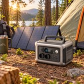 Allpowers® - R600 Powerstation + 200W Zonnepaneel Set - 600W Draagbare Accu - 299Wh LFP Batterij - 10 Apparaten Gelijktijdig Opladen - 220V Zuivere Sinus AC-uitgang - Inclusief Opvouwbaar Zonnepaneel