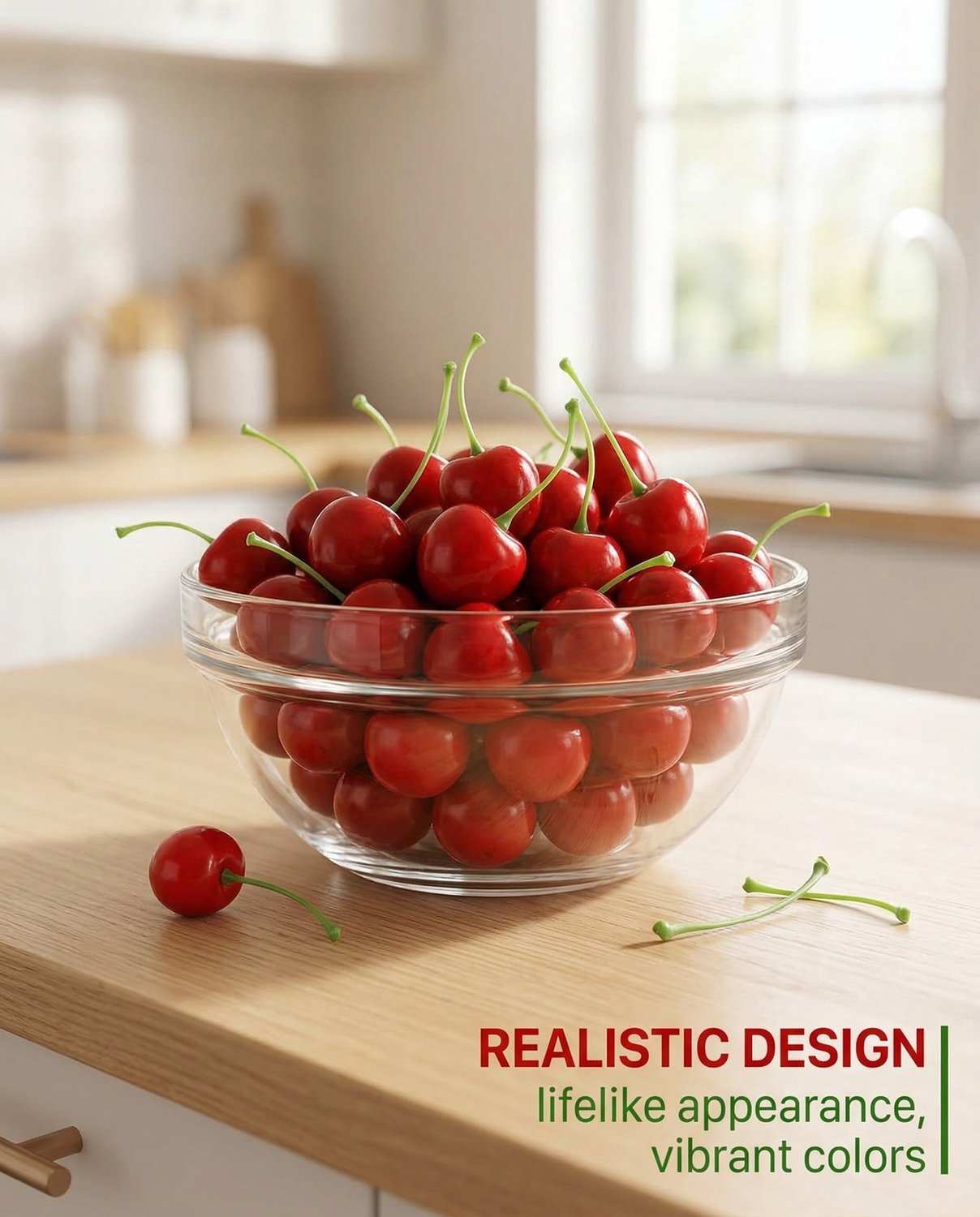 Kunstkersen 20 stuks - Realistische kunststof kersen - Decoratie voor tafel - ServiceTopper
