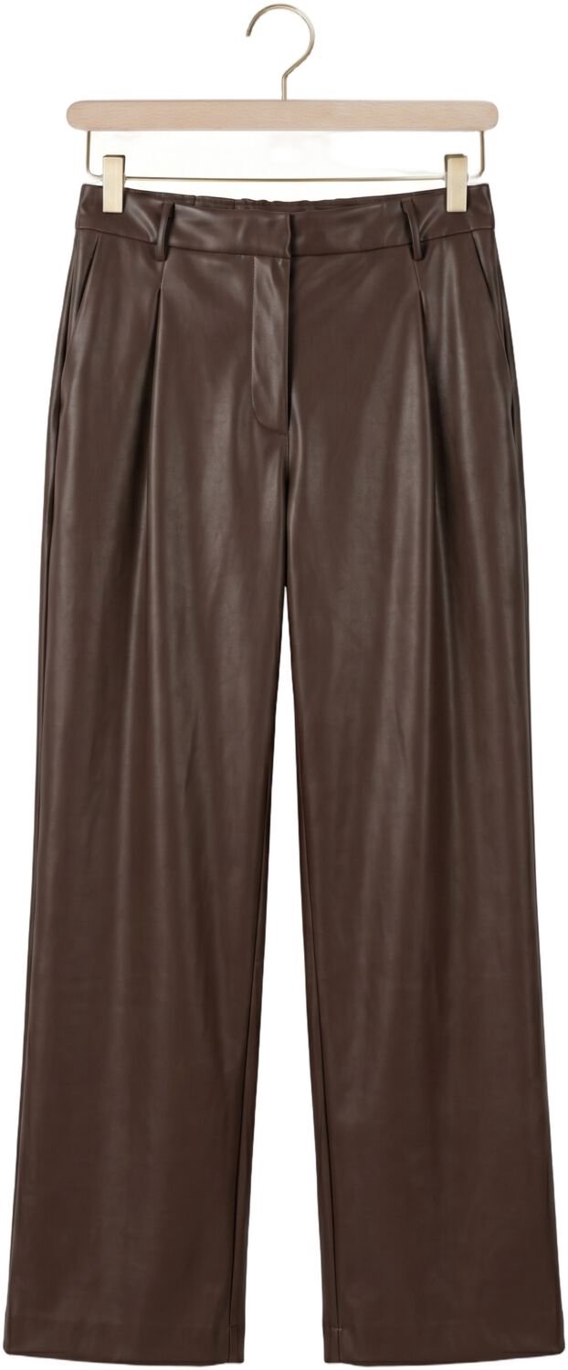 DANTE6 Minora Faux Leather Barrel Pants Broeken Dames - Bruin - Maat 36