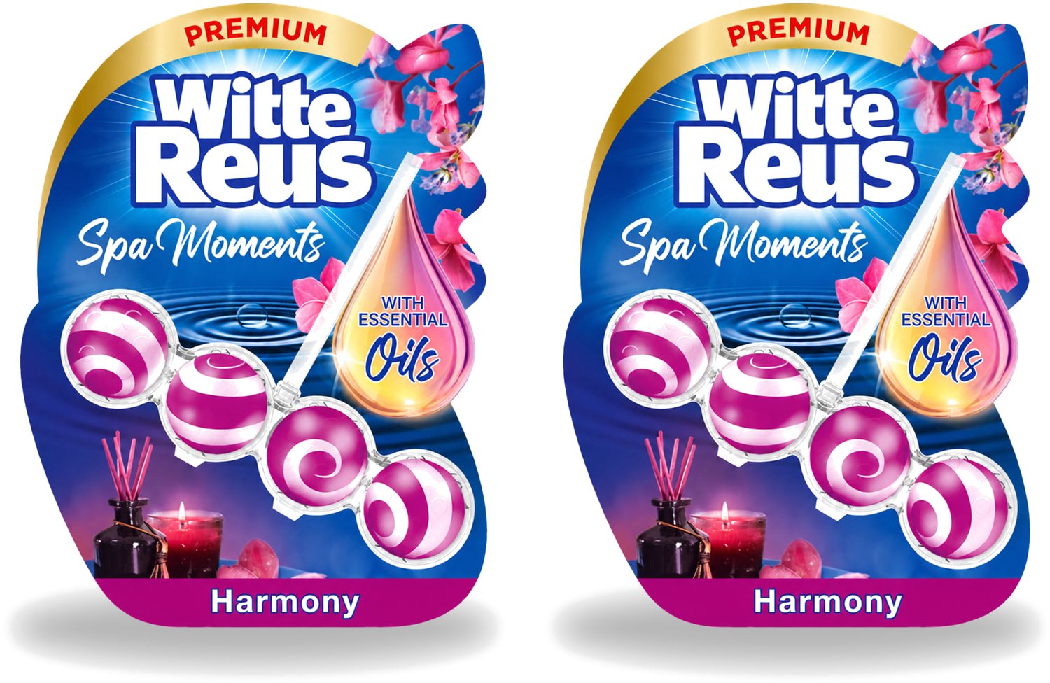 2 x Witte Reus - Wellness Scents Toiletblok - Harmony - 1 Toiletblok - Voordeelverpakking - 2 stuks