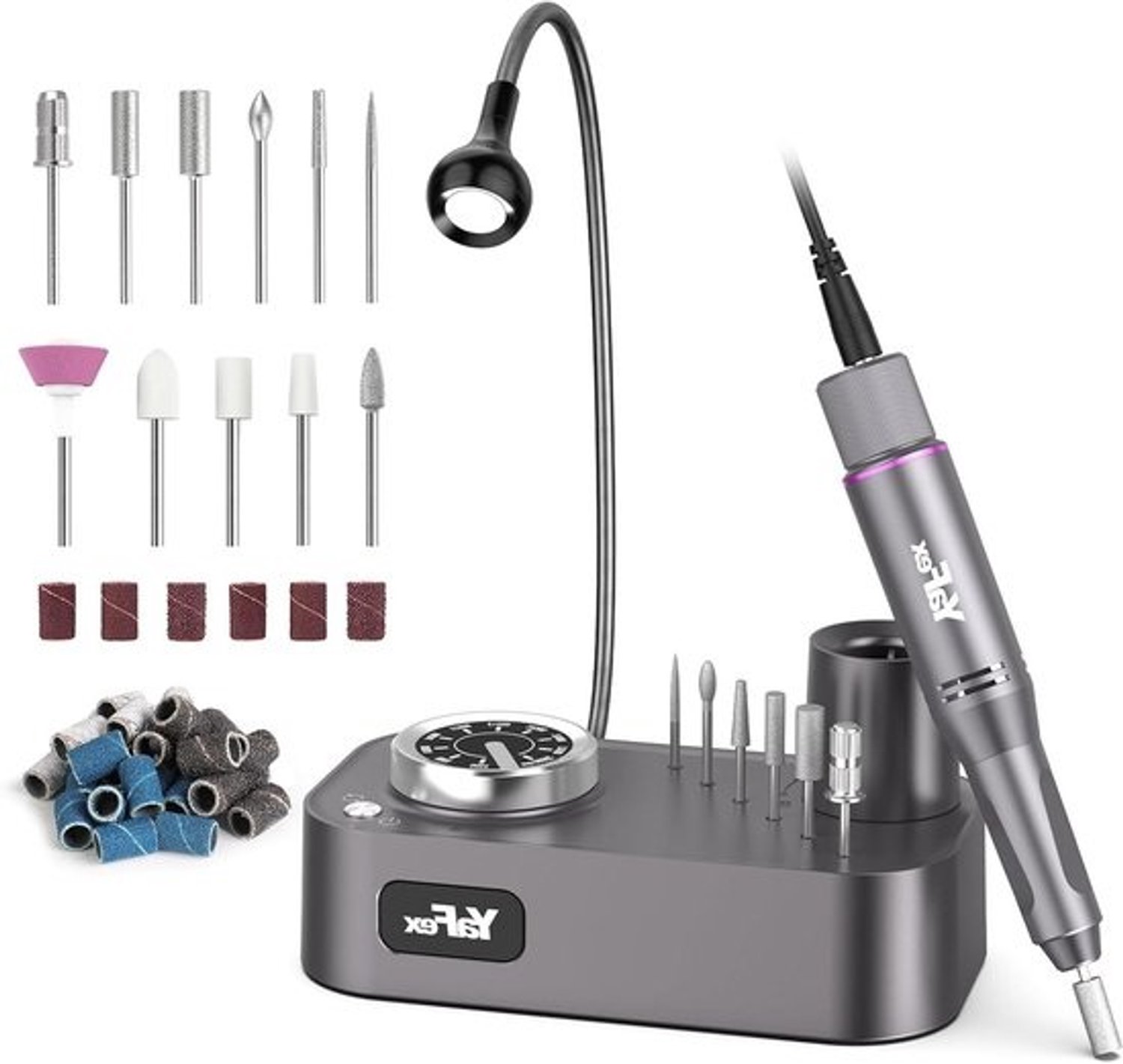 Elektrische nagelfrees - Nagelvijlset - Manicure en pedicure - Motor van 35000 RPM - 11-in-1 - Zwart