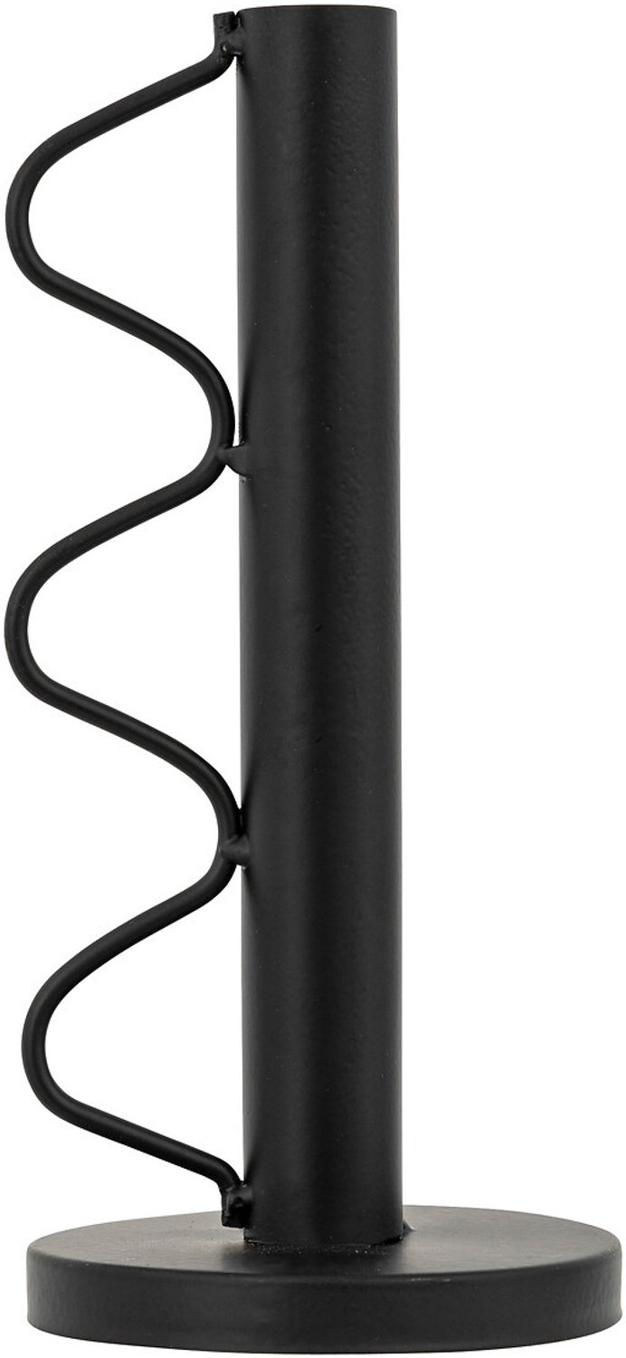 Atmosphera Metalen kandelaar voor één kaars BLISS, 20 cm - zwart