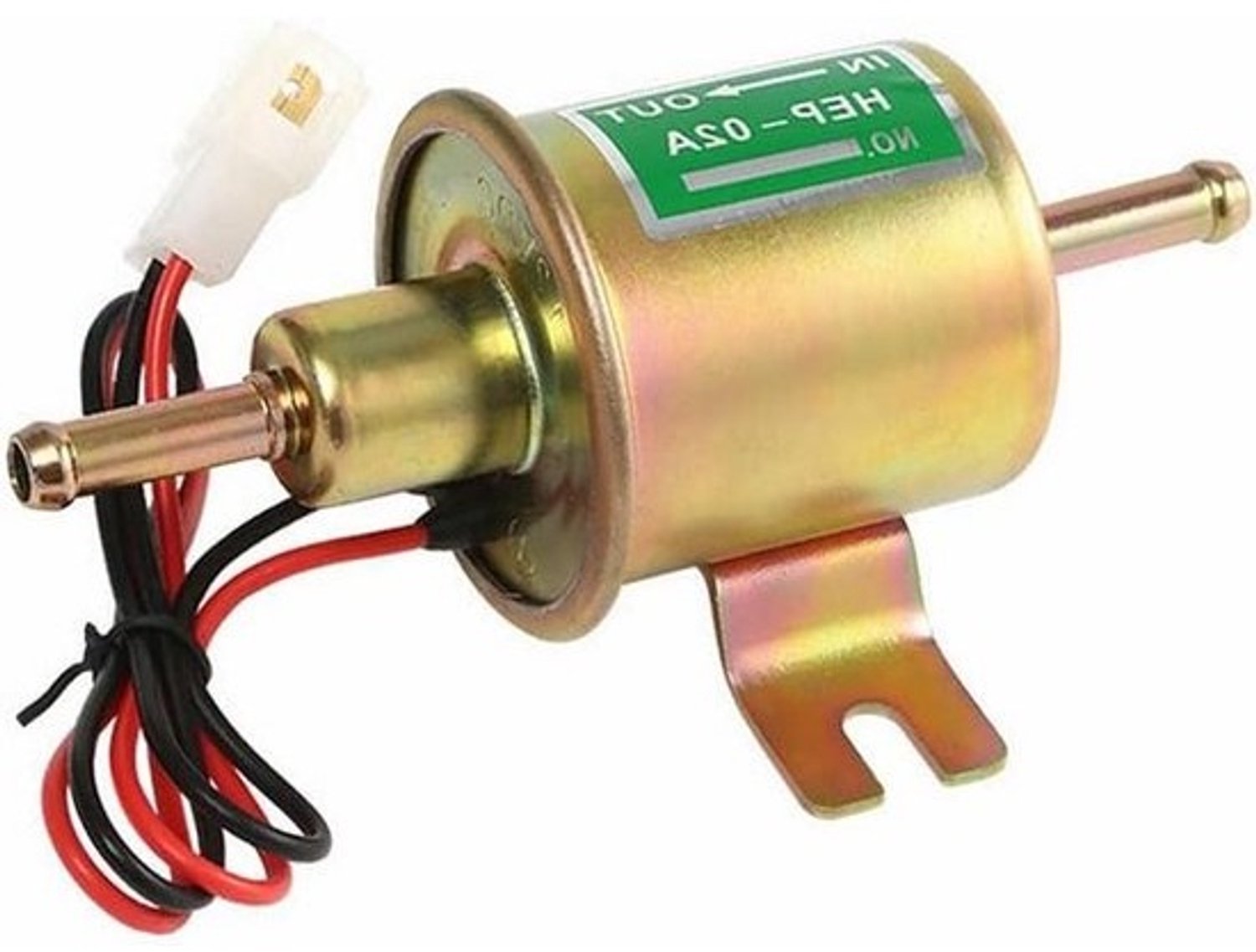 Elektrische brandstofpomp - Brandstofpomp voor benzine - Brandstoftoevoer motor - Zuigtype ontwerp - 5/16 Inch Inline - Goud