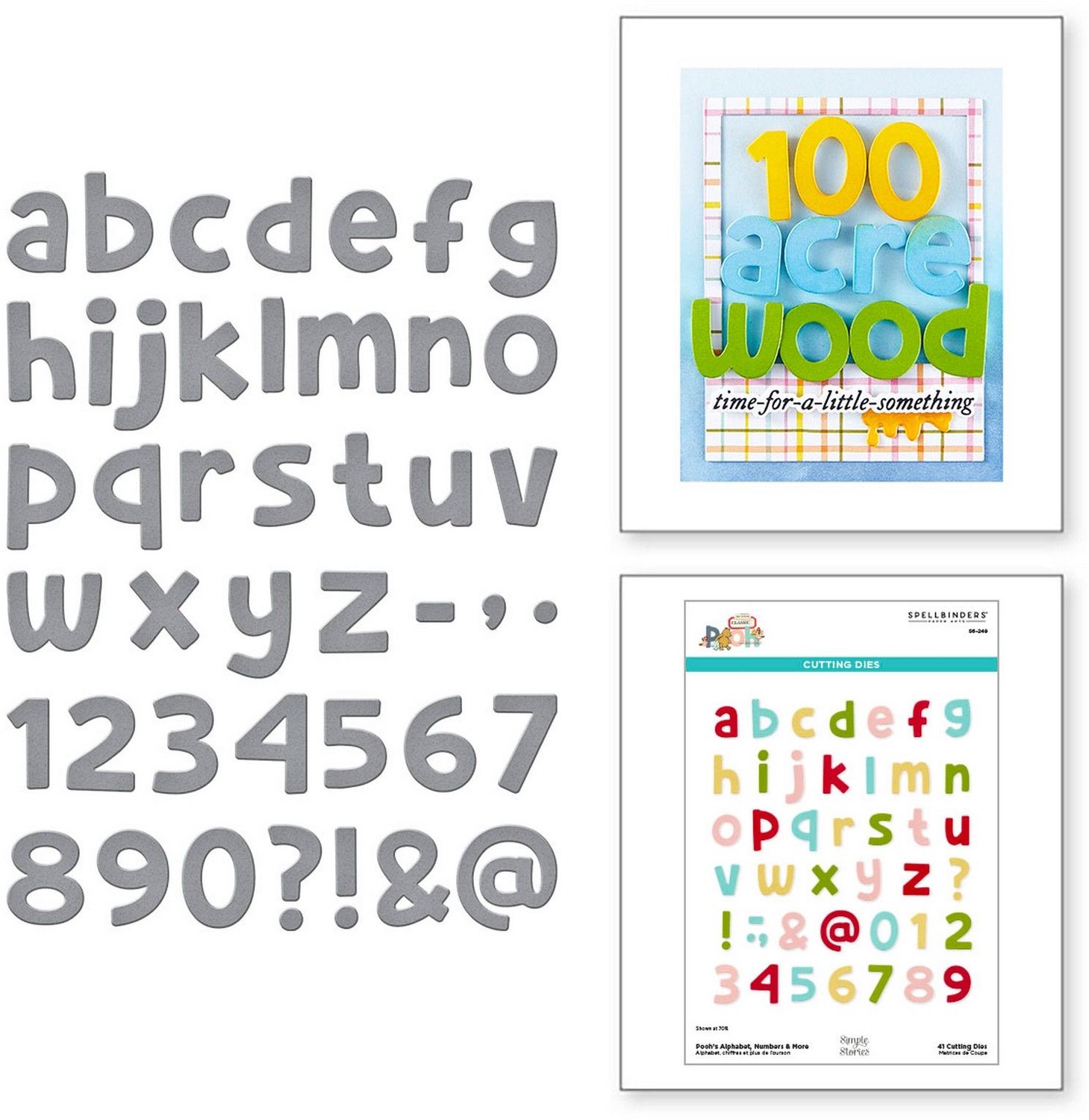 Spellbinders Snijmallen - Pooh's Alphabet, Numbers & More - 41 st.