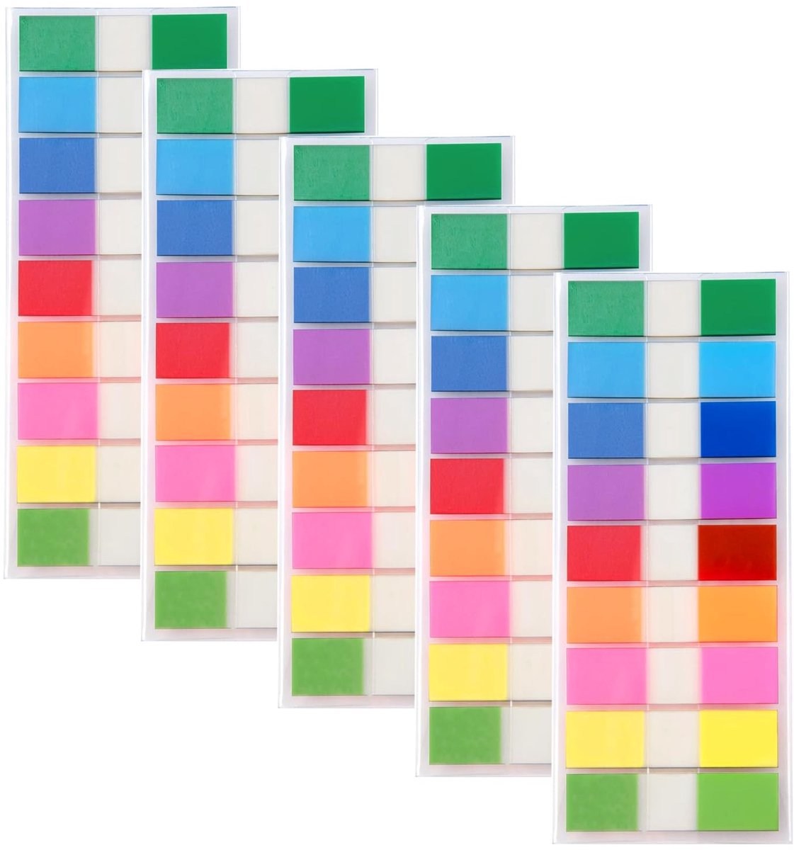 Elzusha - 900 Sticky Notes in 9 Kleuren - Bookmark Stickers voor Lezen en Studeren