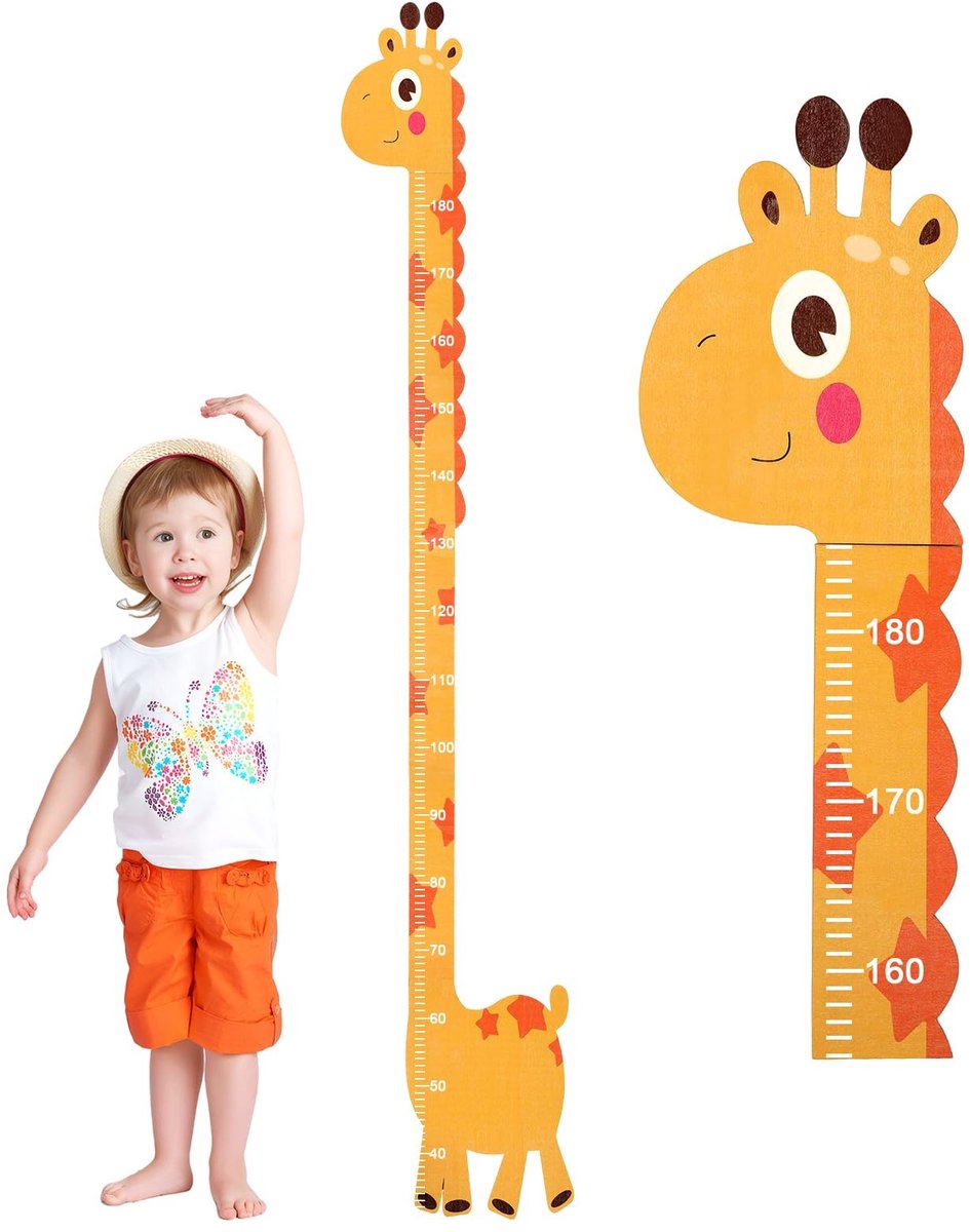 Elzusha - Houten Meetlat voor Kinderen met Dierenontwerp 50-180 cm
