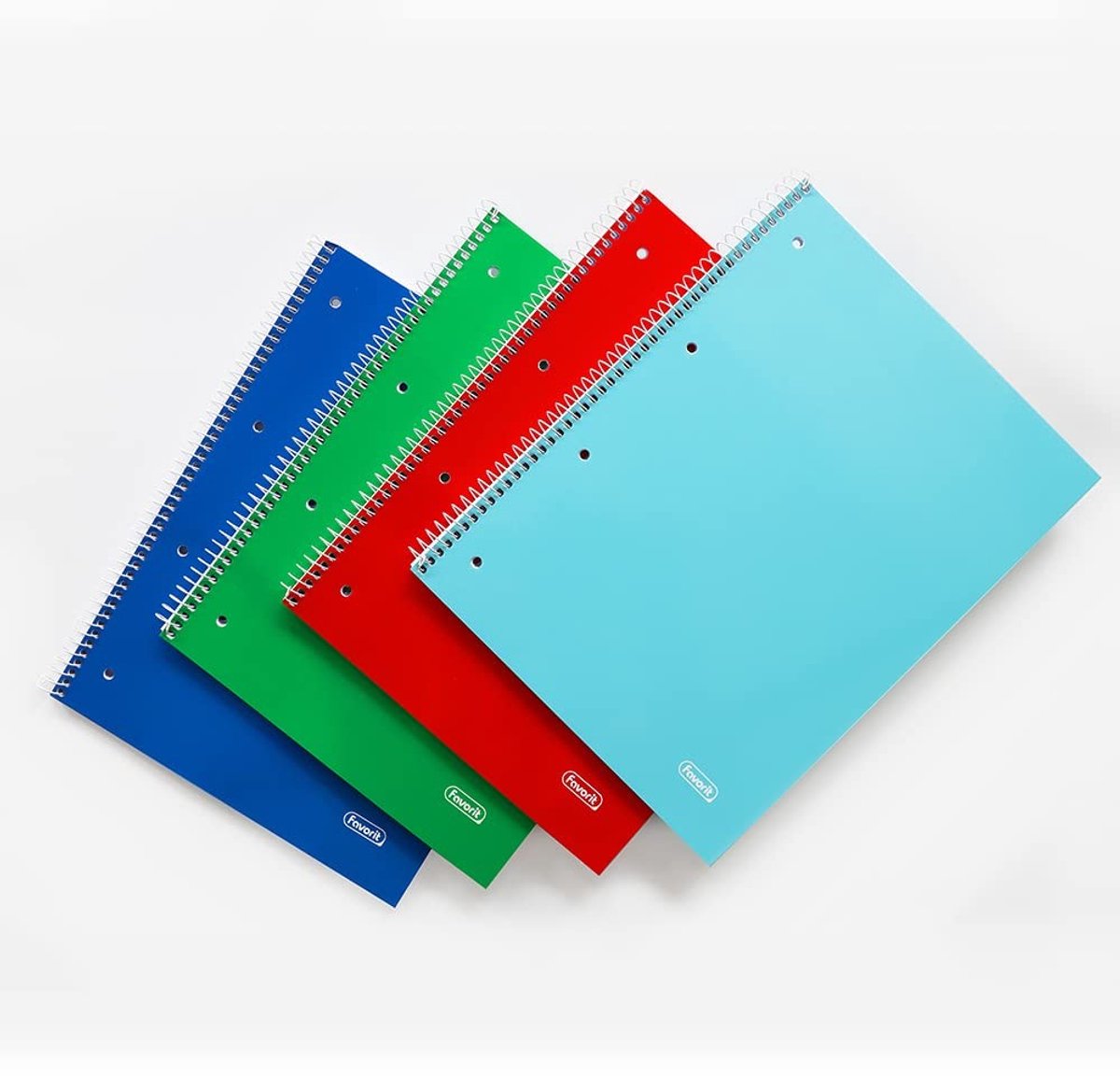 Elzusha - Spiral Notitieboeken A4, Set van 5 Kleuren