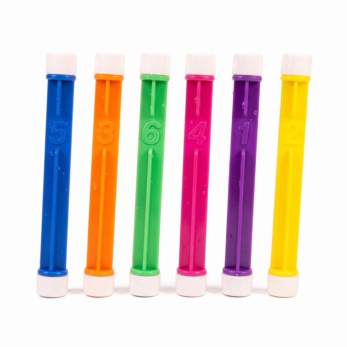 Cheqo® Duikstaven Set van 6 - Duikstaafjes - Duikstokken - Duikspeelgoed - Zwembadspeelgoed - Waterspeelgoed - Duikspeeltjes - Opduik Speelgoed - Onderwater Speelgoed - Duikspel - Duikset - Leren Duiken - voor Zwemles - voor Kinderen