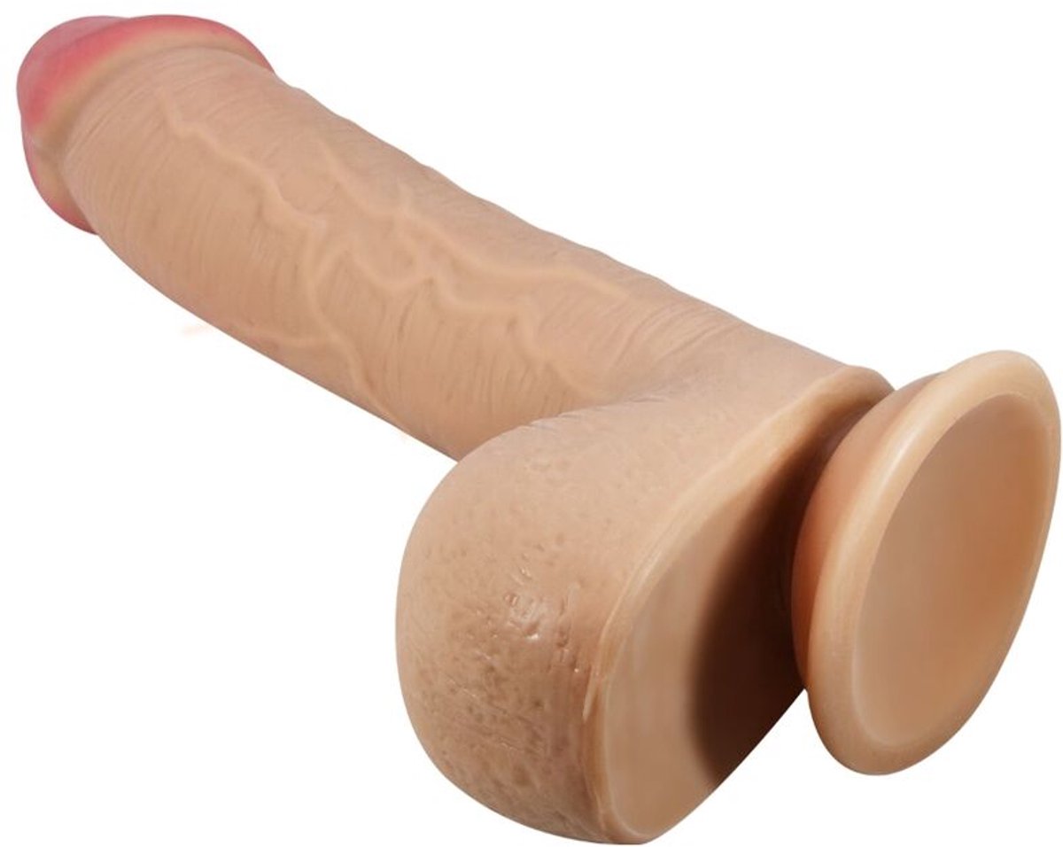 PRETTY LOVE - SLIDING SKIN SERIES REALISTIC DILDO WITH SLIDING SKIN SUCTION CUP FLESH 23.4 CM