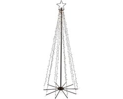 Luca Lighting Kerstboom met Verlichting - Kerstversiering met 560 LED's en Afstandsbediening - Kerstboom met LED en Timer- en Dimfunctie - H185 x D75 cm - Zwart
