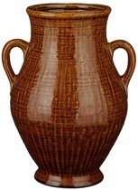 Mica Decorations Elena Vaas - L29 x B26 x H39 cm - Keramiek - Bruin