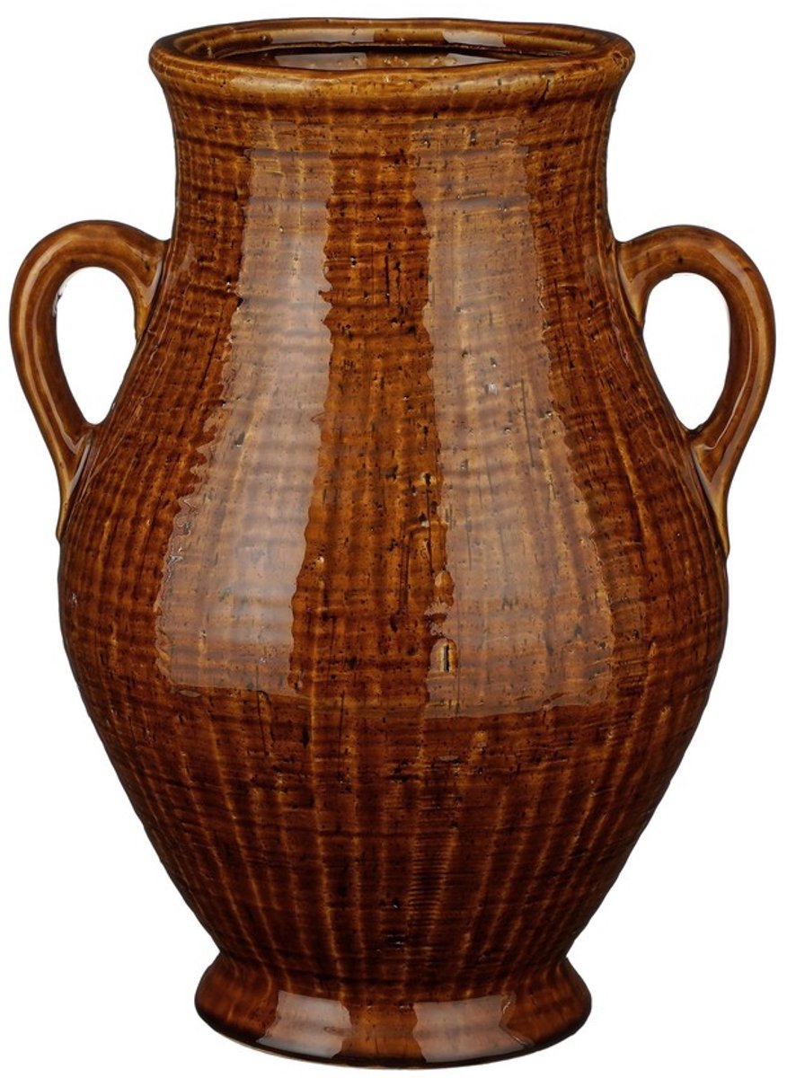 Mica Decorations Elena Vaas - L29 x B26 x H39 cm - Keramiek - Bruin