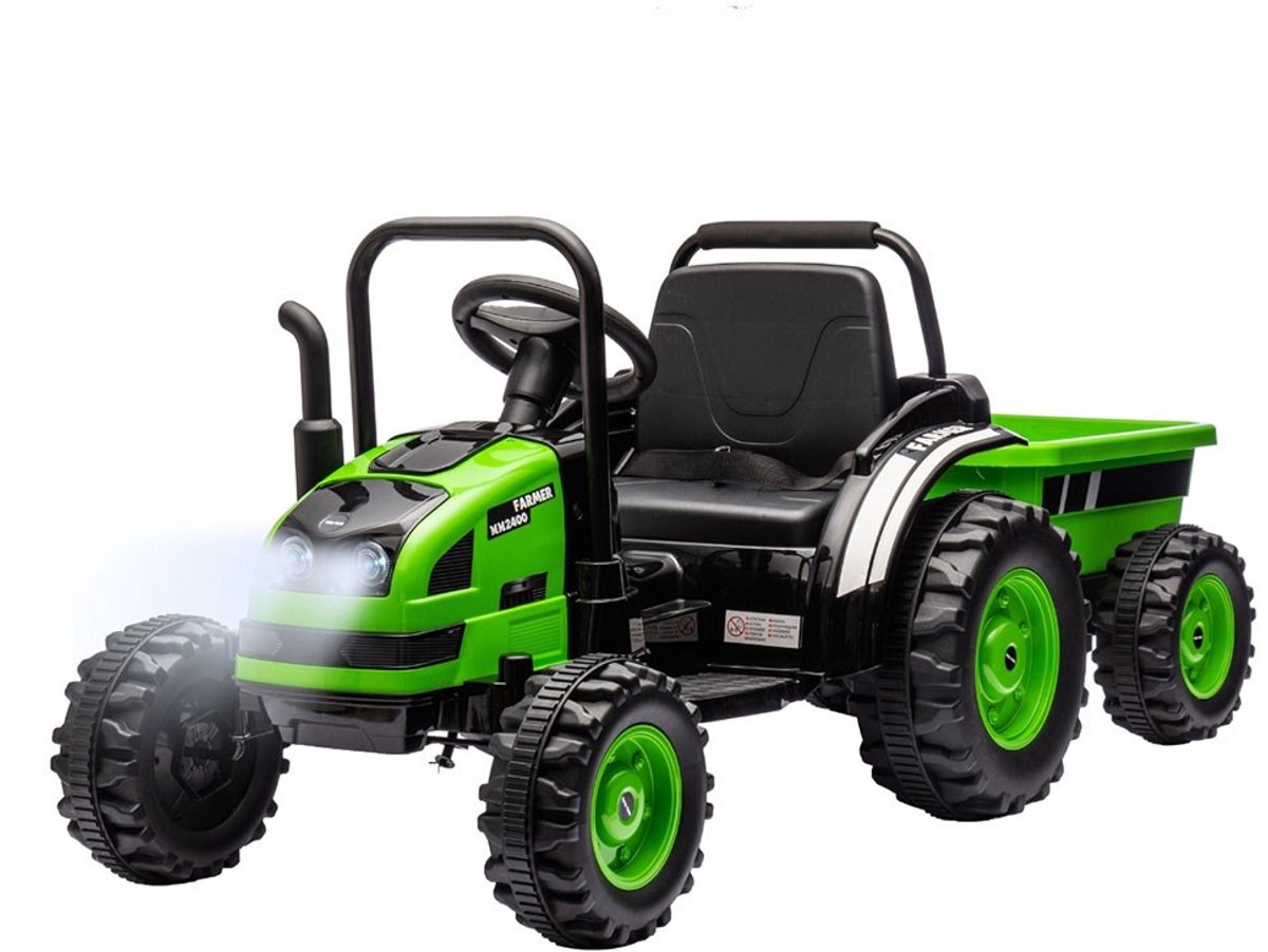 Milly Mally Farmer elektrische tractor met aanhanger - Skelter